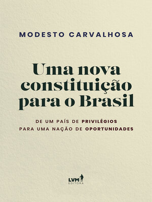 cover image of Uma nova constituição para o Brasil